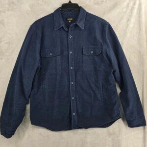 Flint and Tinder Moleskin Jacket Mens XL Blue Snap Button Shacket Huckberry